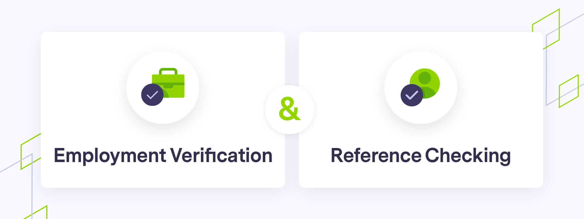 Image of verification and reference checking icons