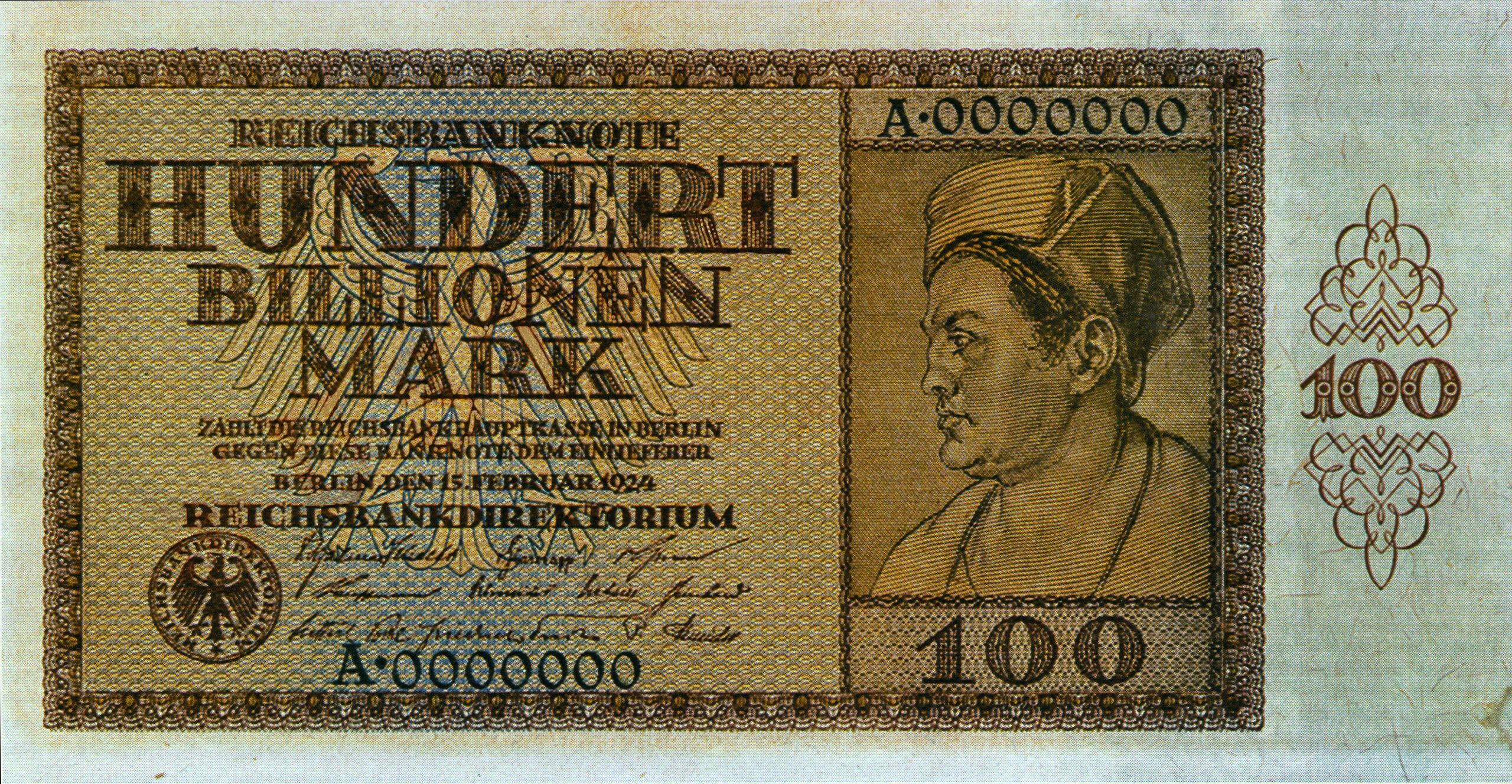 Banknot - 100 bilionów marek