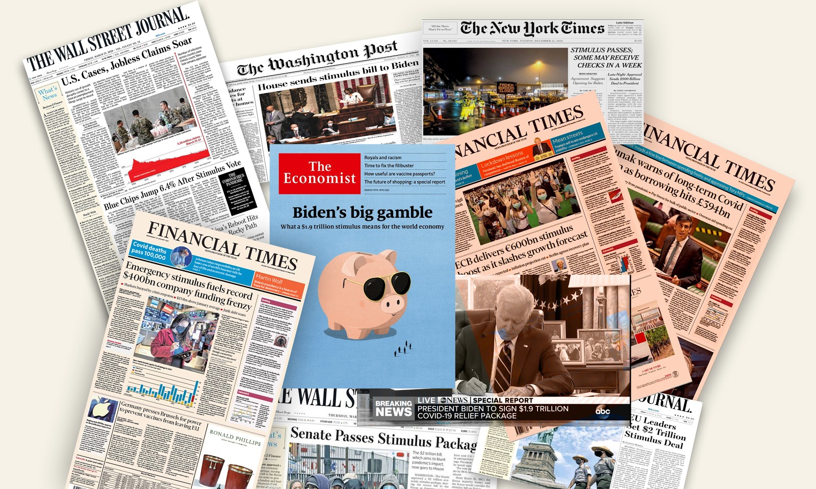 Renomowane gazety odnoszące się do o Quantitative Easing / Stimulus (czyt. dodruk pieniędzy)