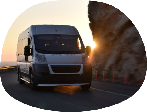 A courier delivering a parcel