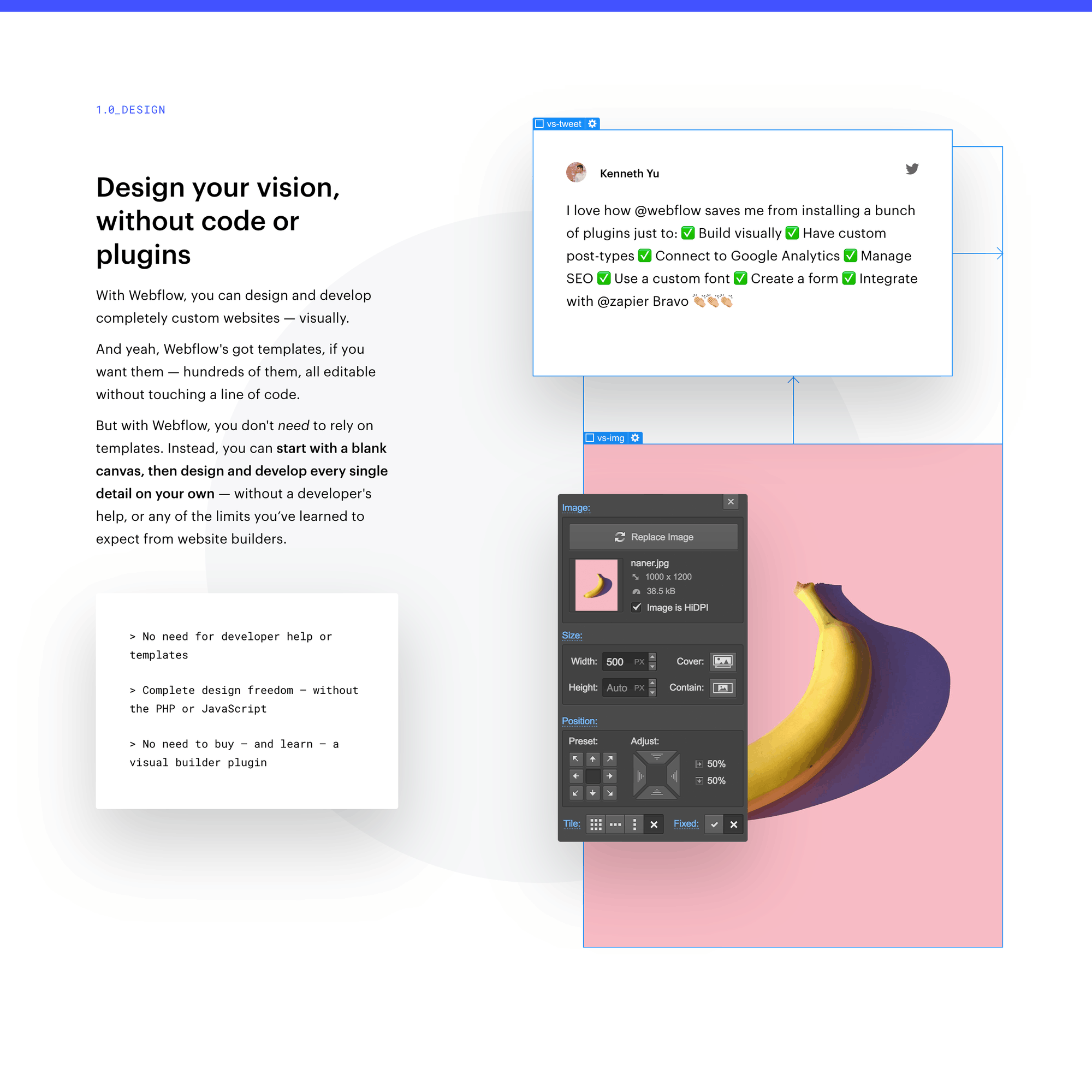 Webflow vs WordPress Comparison Page