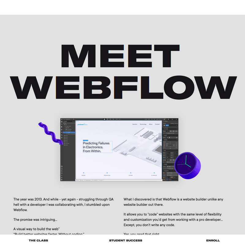 Webflow Masterclass Landing Page