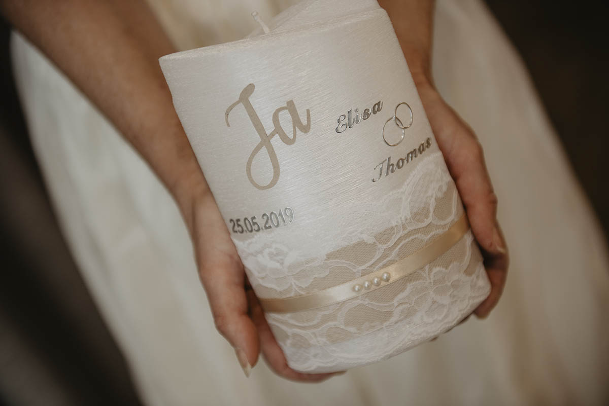 Hochzeitskerzen von Kreativstüberl