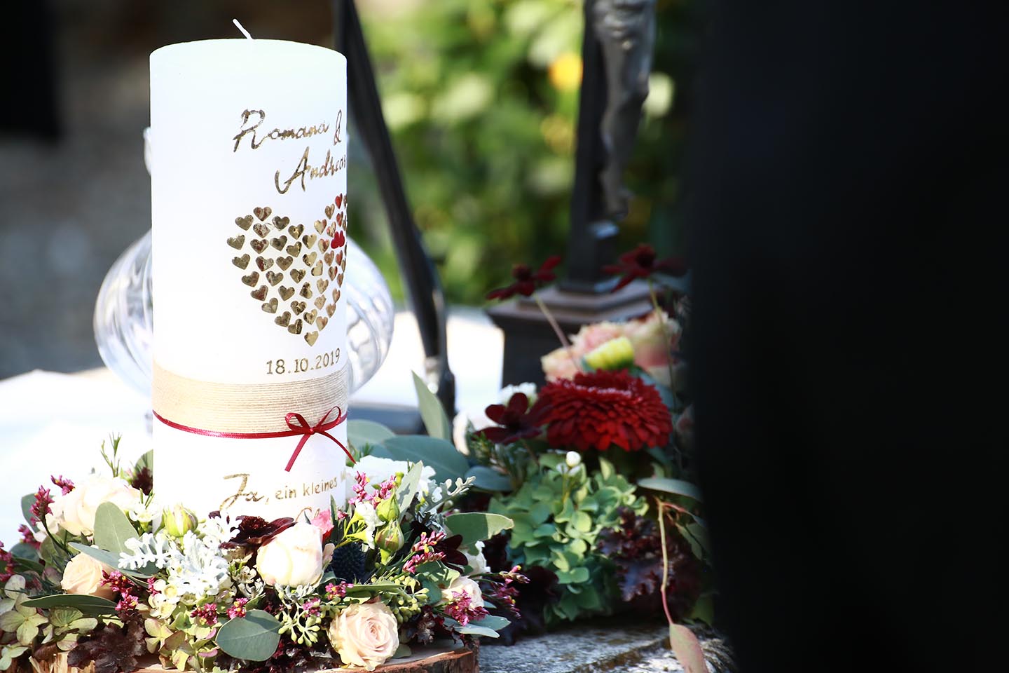 Hochzeitskerzen von Kreativstüberl