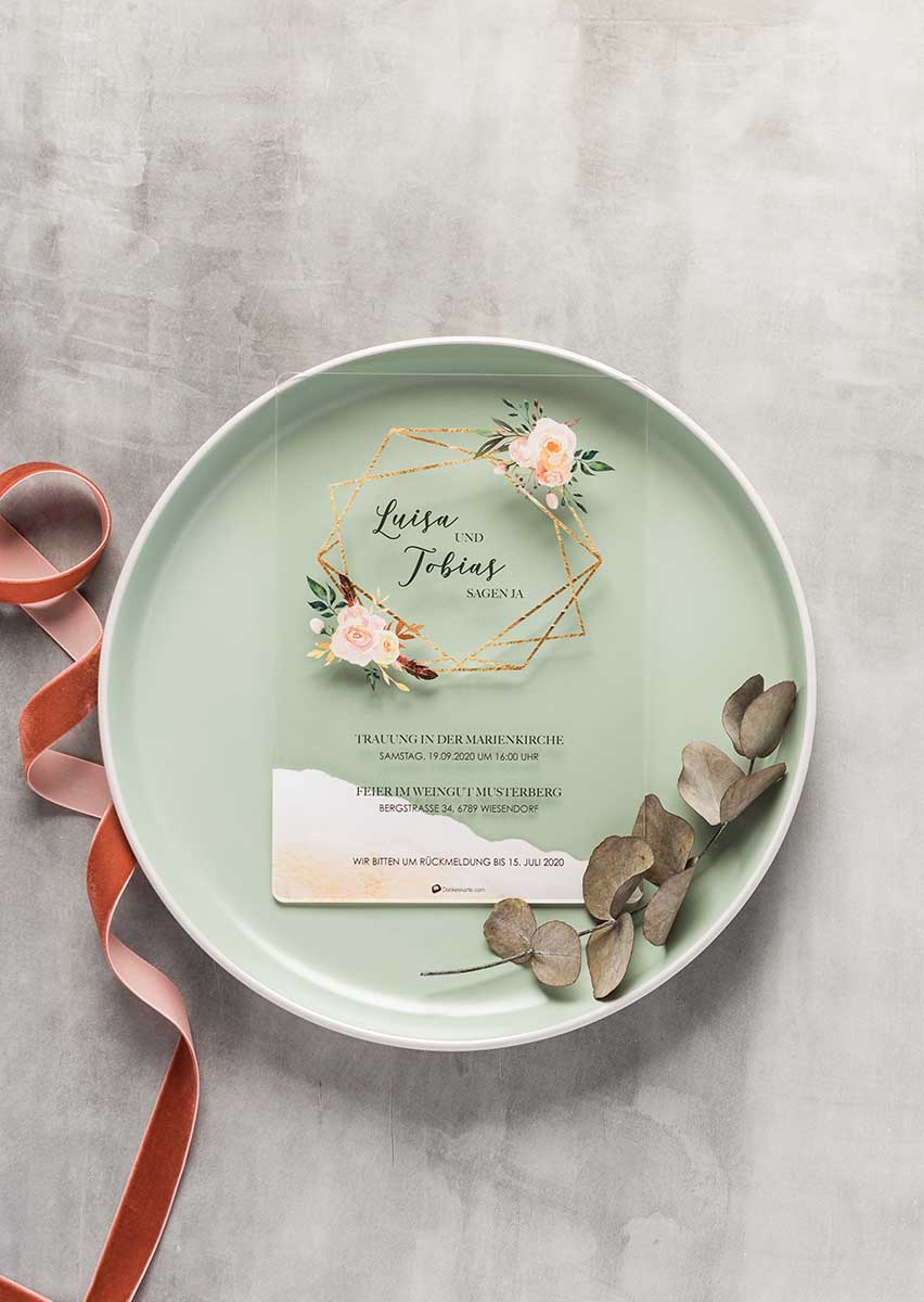 Hochzeitspapeterie von Dankeskarte.com