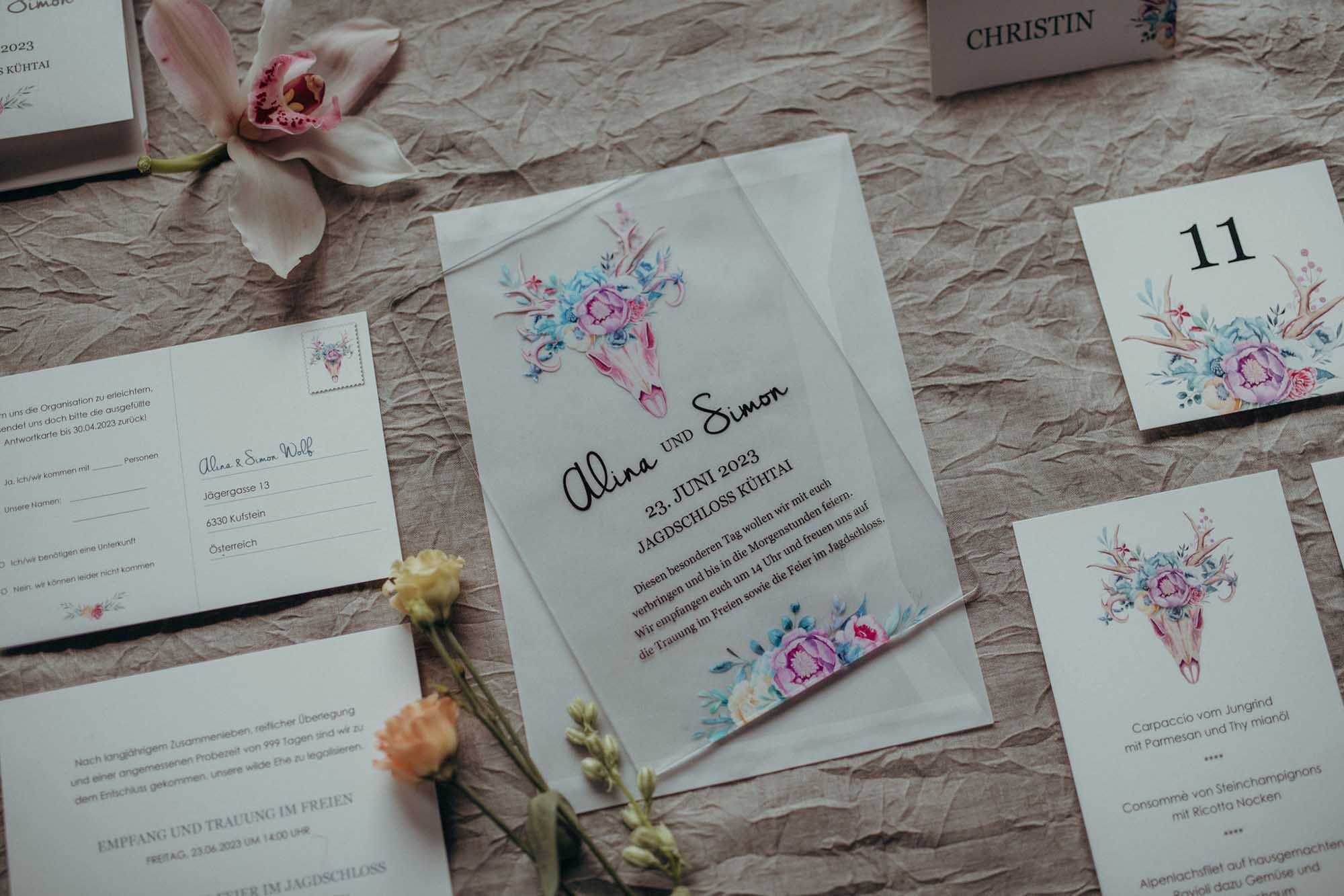 Hochzeitspapeterie von Dankeskarte.com