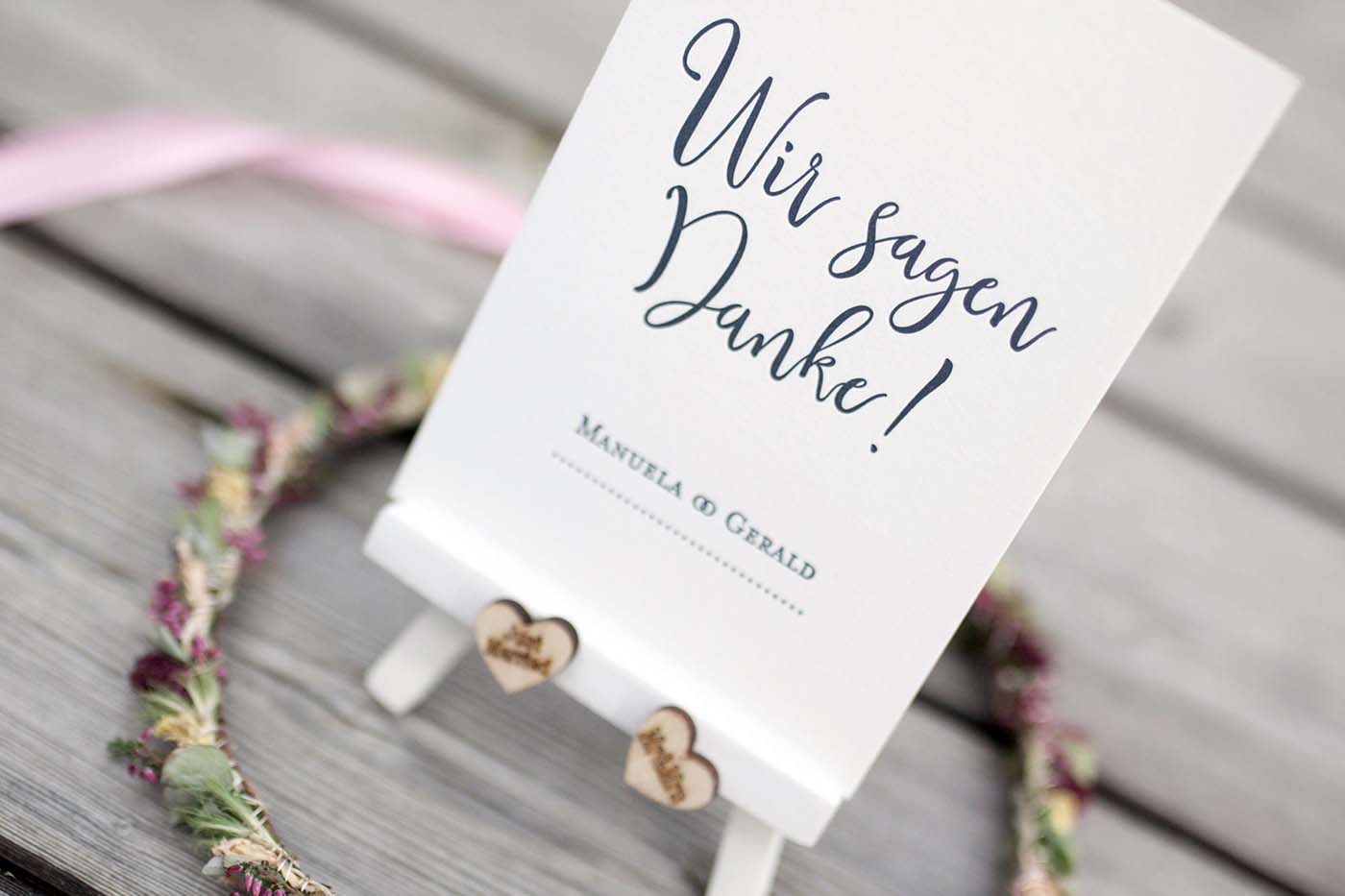 Hochzeitspapeterie von Herzdame Letterpress
