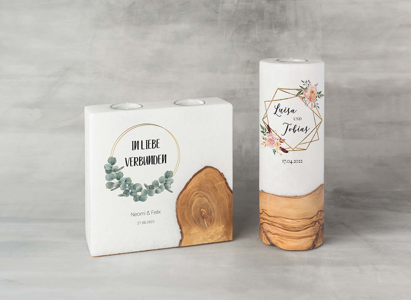 Hochzeitskerzen von Dankeskarte.com