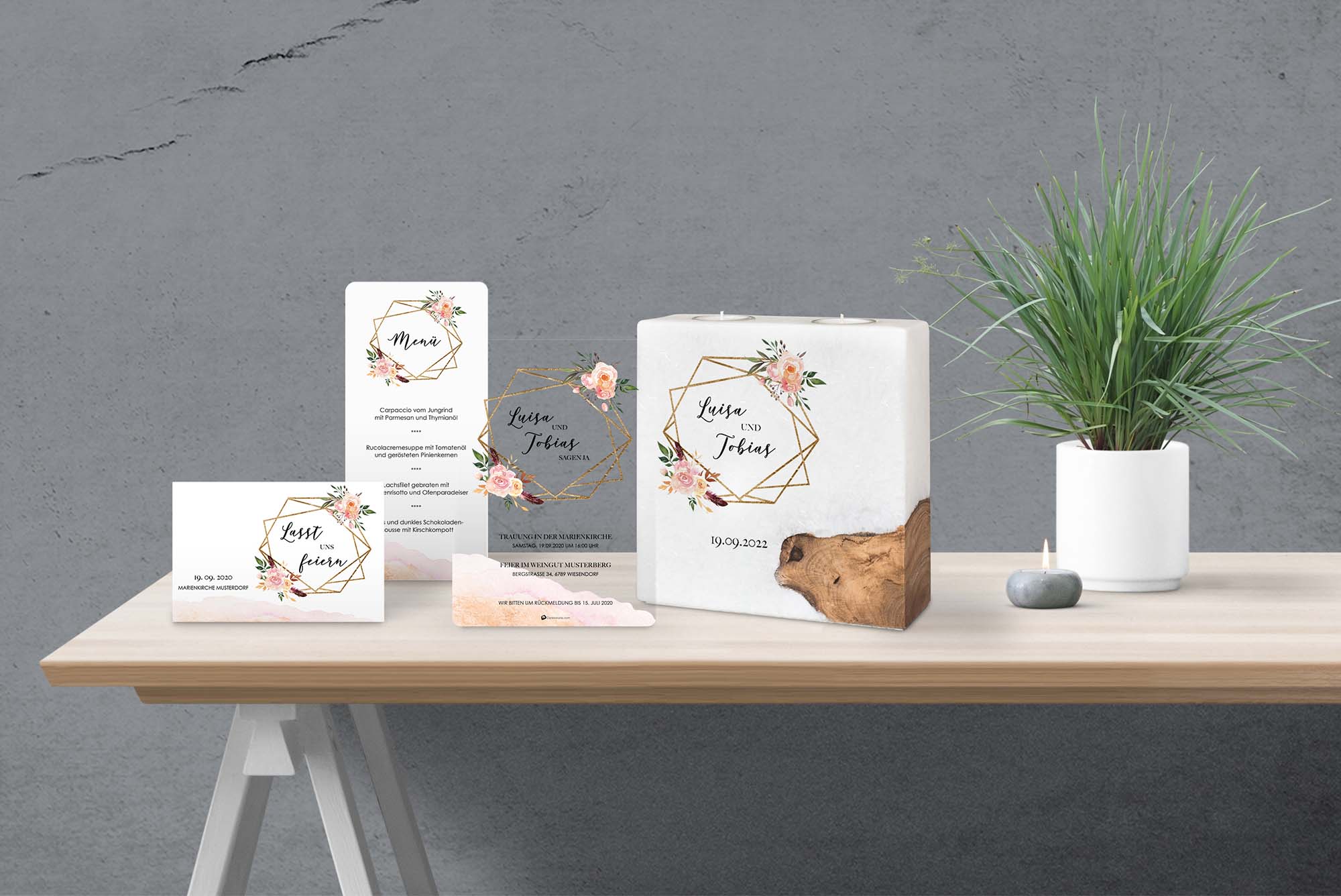 Hochzeitskerzen von Dankeskarte.com
