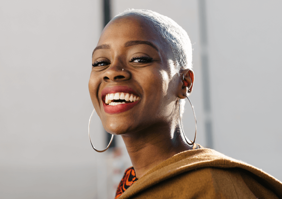 Smiling confident woman