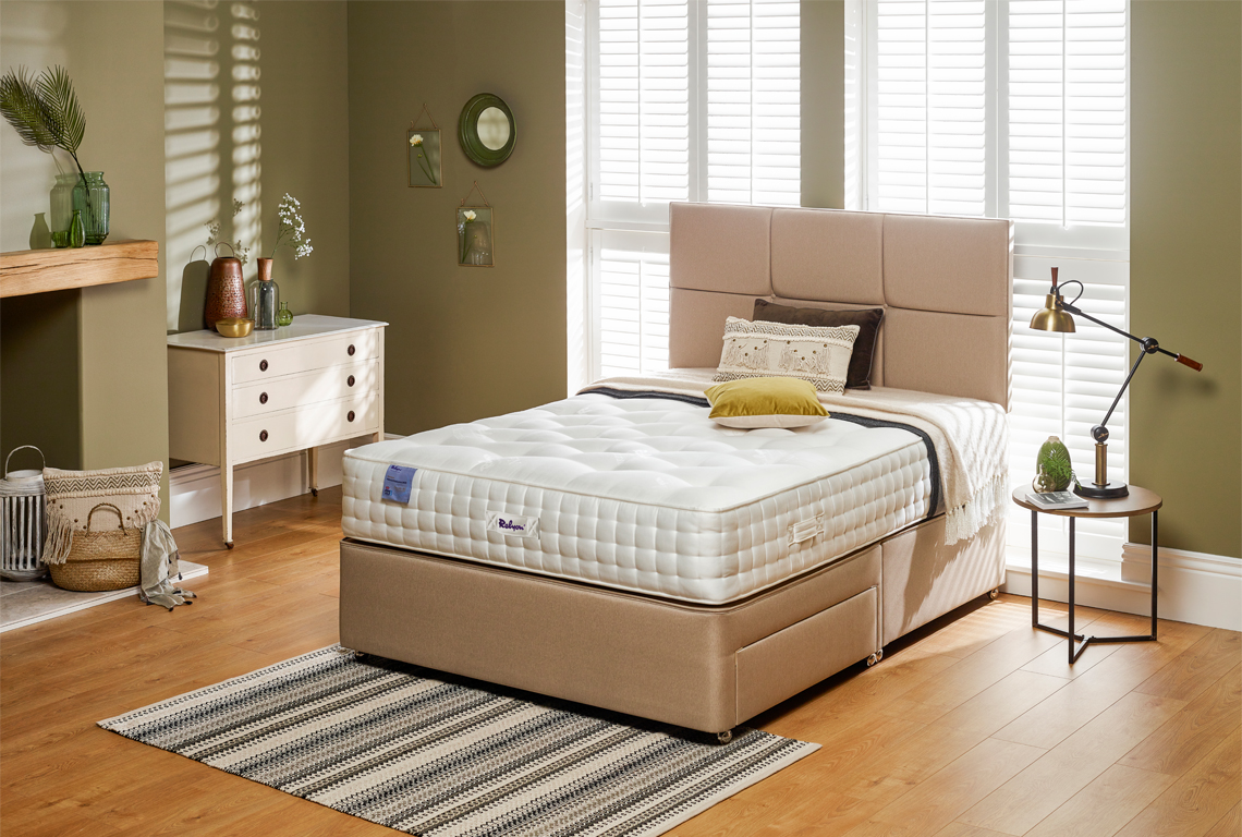 Relyon Derwent Natural Pashmina 5' F/E 2 Drawer Divan Set