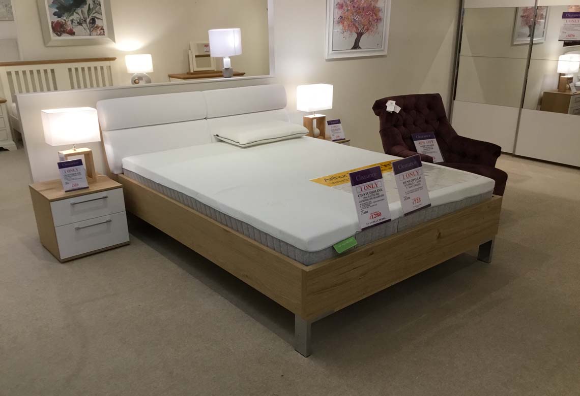 CD Studioline 150cm Slatted Bed with Rondo Upholstered Headboard