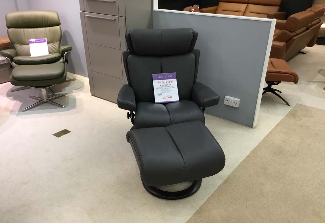 Ekornes Stressless Magic Medium Chair & Stool