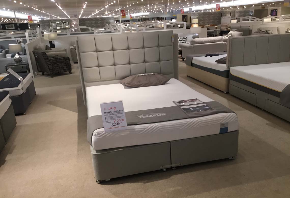 TEMPUR® Moulton 5' 2 + 2 Drawer Base plus Cloud Supreme 21cm Mattress