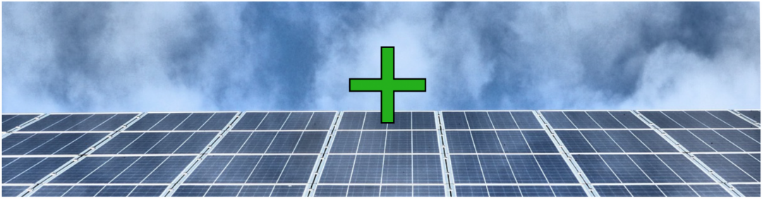 Die Vorteile: Solaranlage mieten in München mit einem grünen Plus und einer Solaranlage symbolisiert