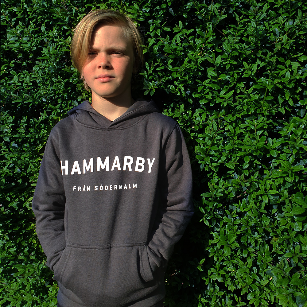 Grafitgrå Hoodie för både barn och tonåringar