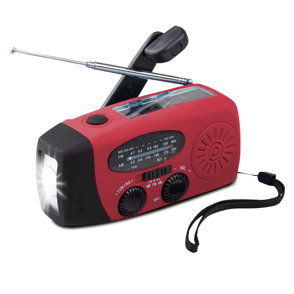 Vevradio med solceller – 1000 mAh powerbank