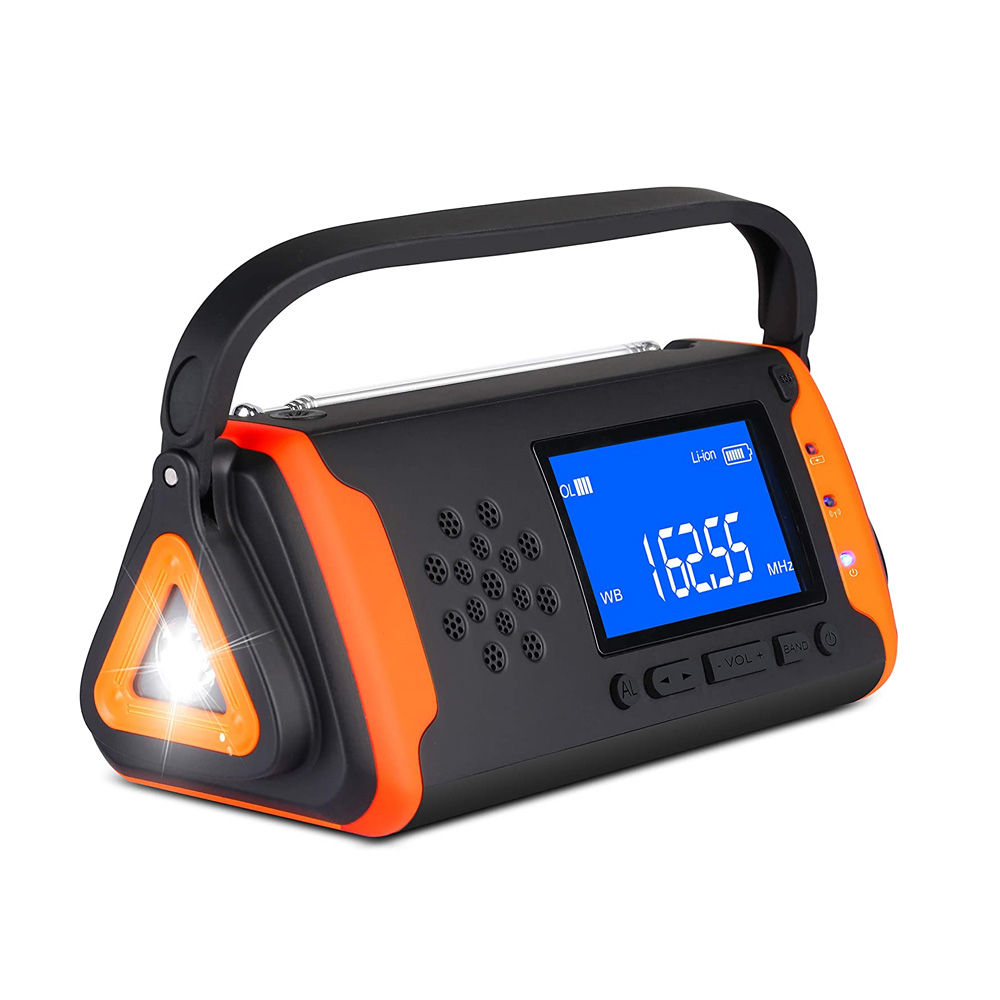 Vevradio med solceller – 4000 mAh powerbank