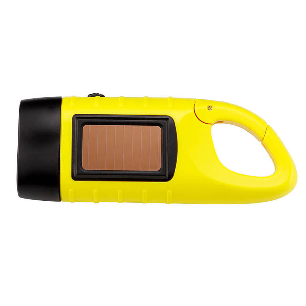 Dynamolampa – vevficklampa med solceller, gul