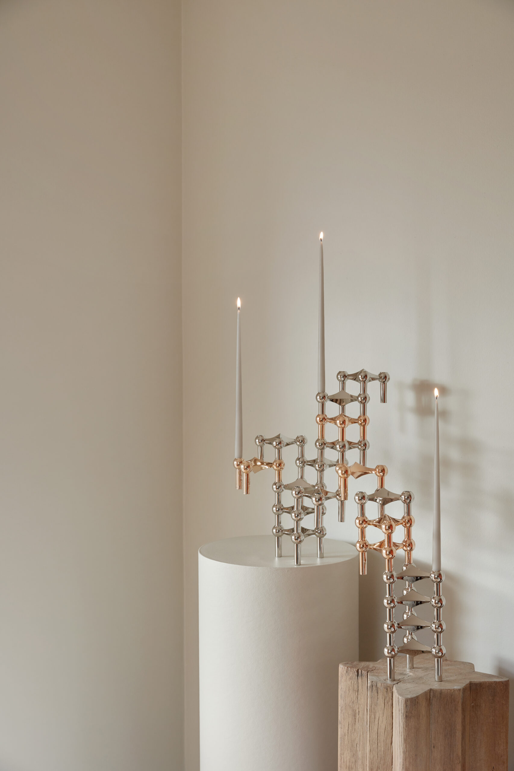 Stoff Nagel Stoff Nagel Candle Holders Rose Gold 1 Pack GOOD FORM