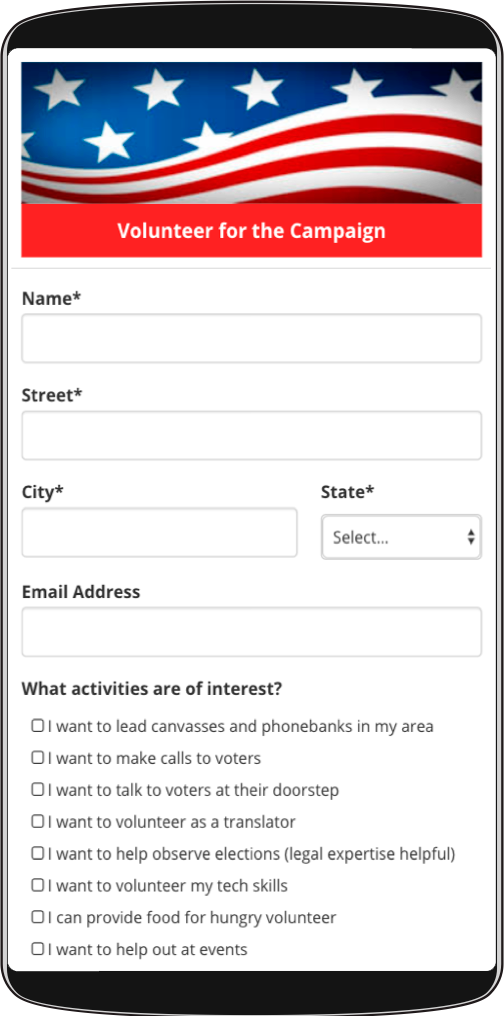 SMS Text Messaging Services for Politics Example Image