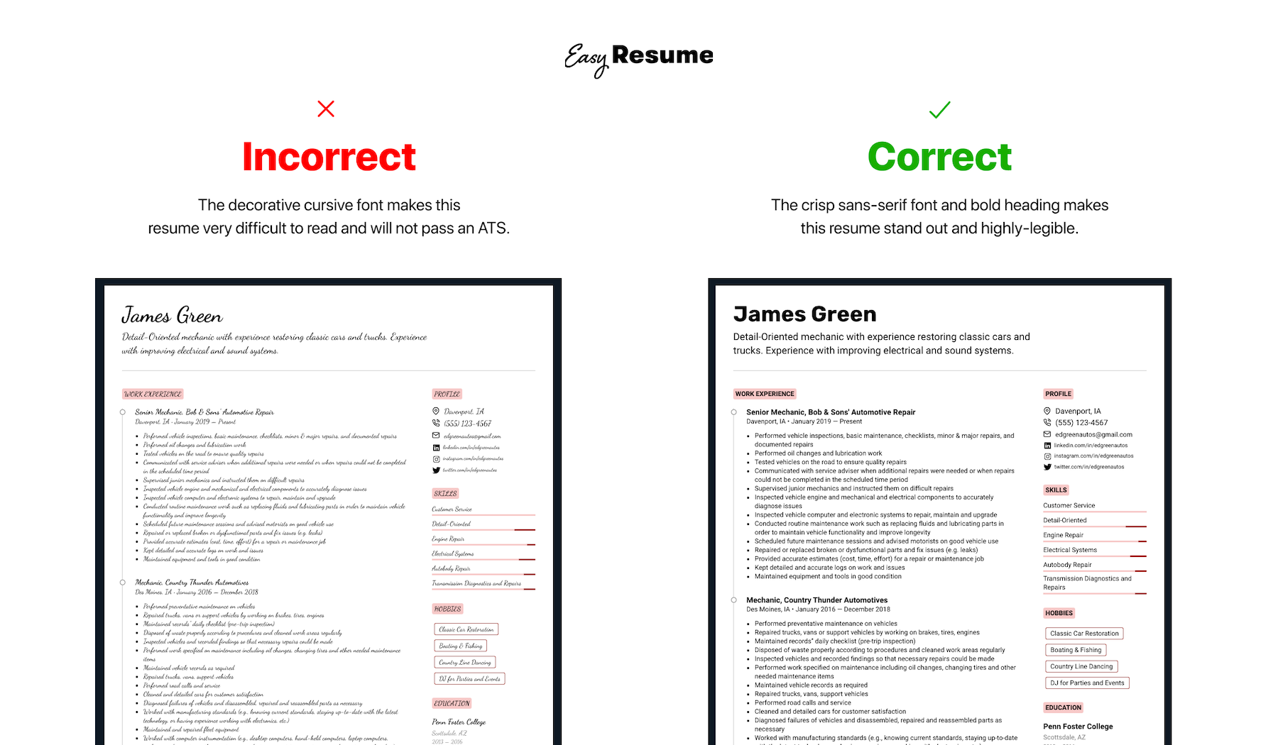 Top 10 Ats Friendly And Readable Resume Fonts In 2021 Easy Resume