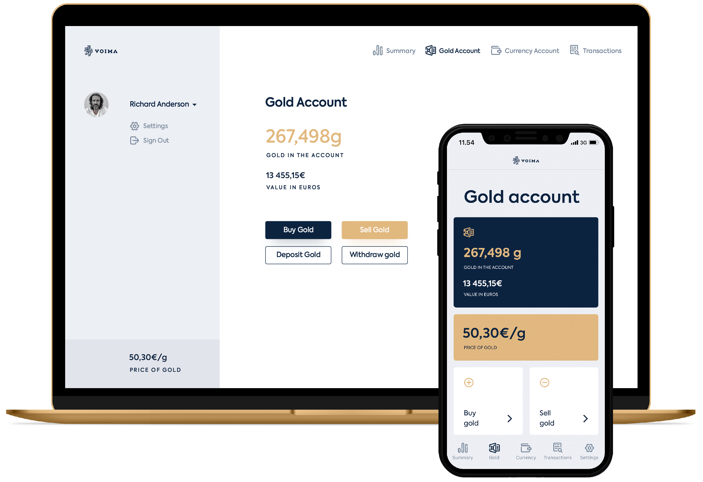 Voima Gold Safe Accounts For Your Savings