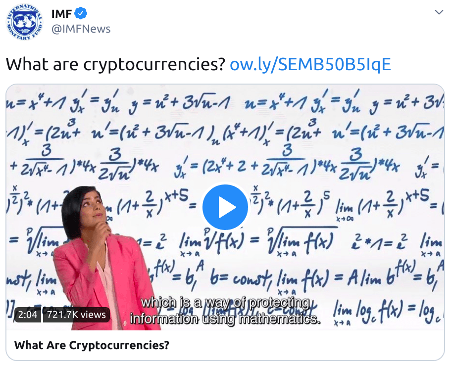 Video del FMI sobre usos y características de las criptomonedas