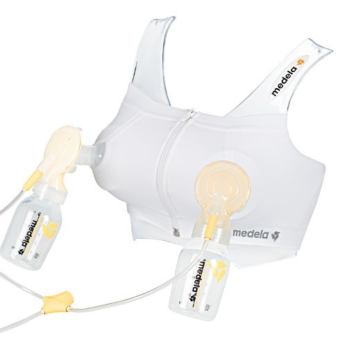 Medela Easy Expression Hands-Free Pumping Bustier, White - X-Large ...