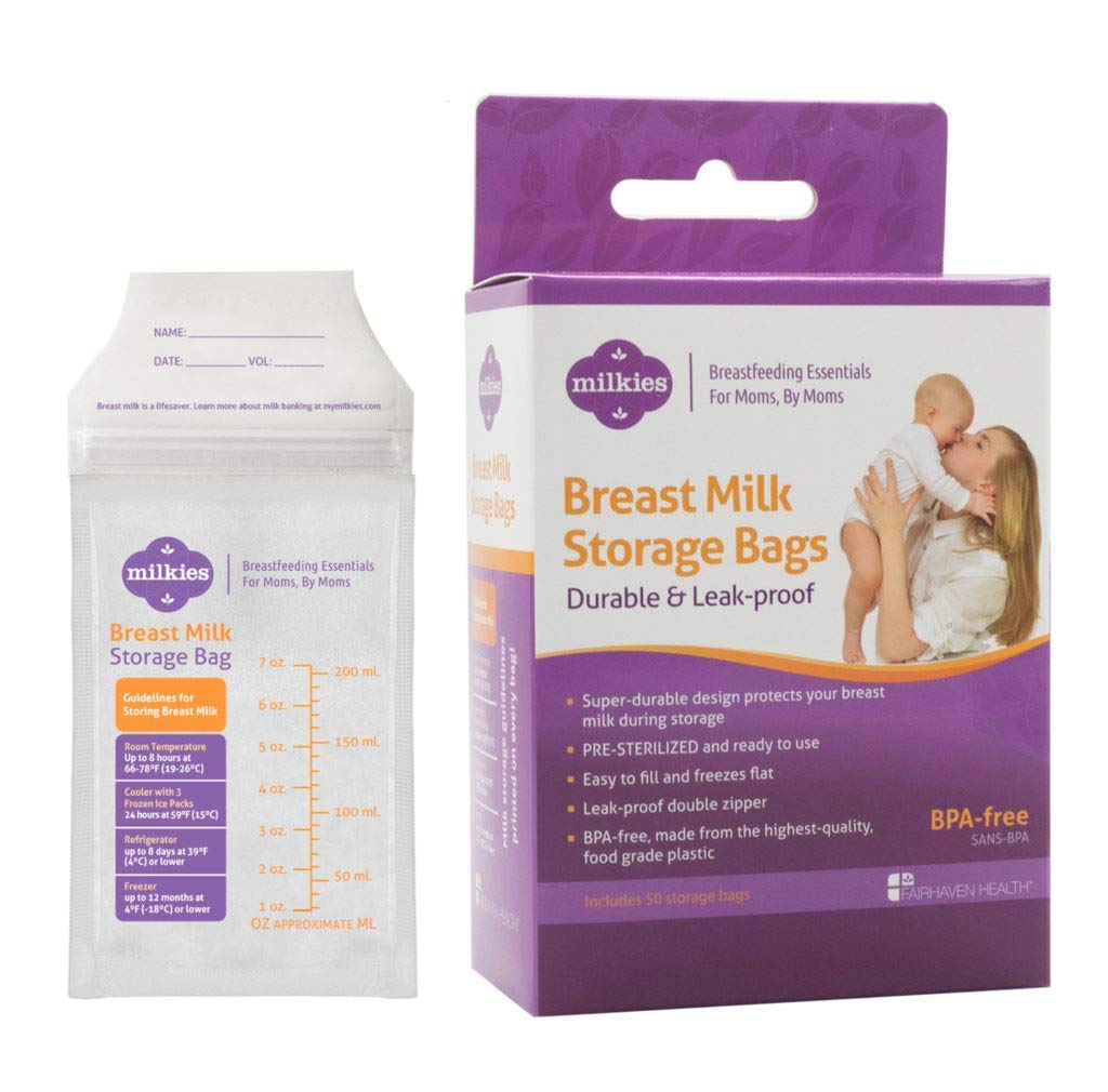 Amazon.com : Milkies"No-Break, No-Leak" Breast Milk Storage Bags ...