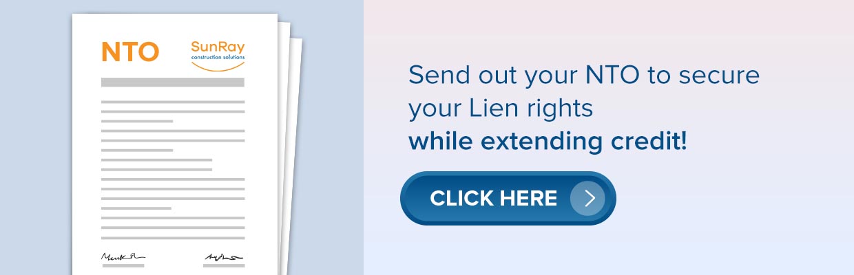 NTO to Secure your Lien Rights