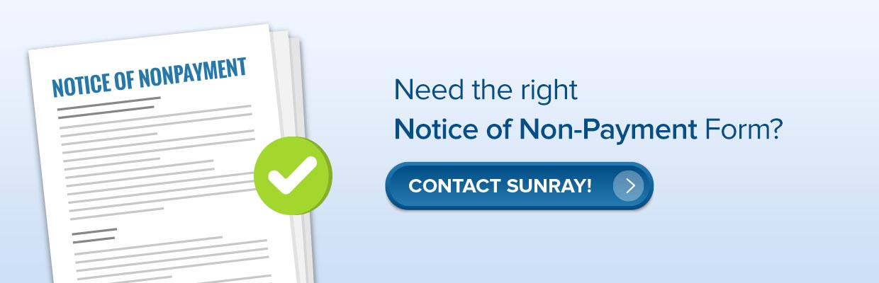Notice of Non-Payment Form