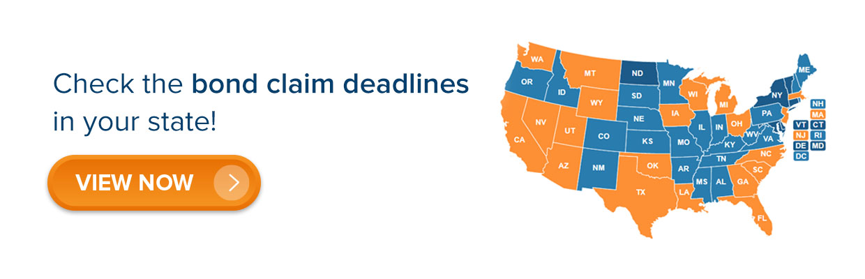 bond claim deadlines