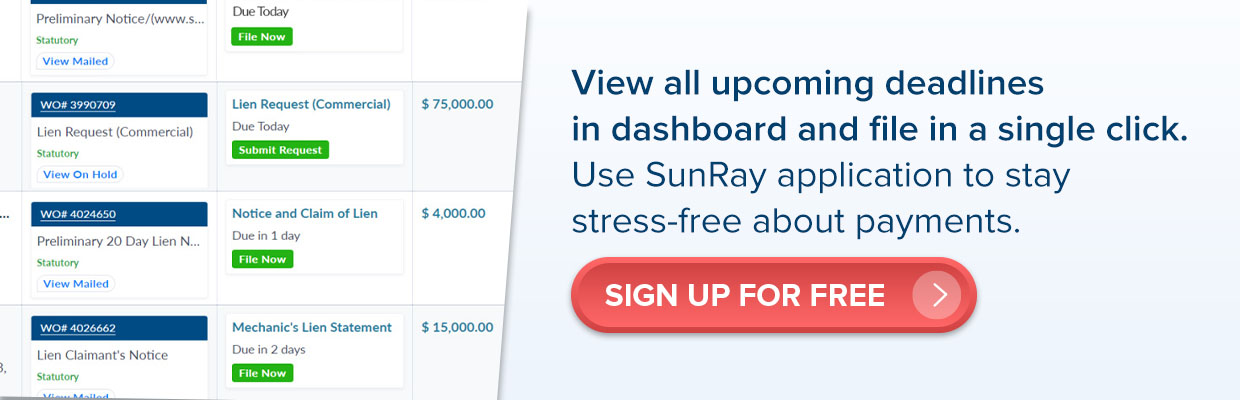 SunRay application sign up