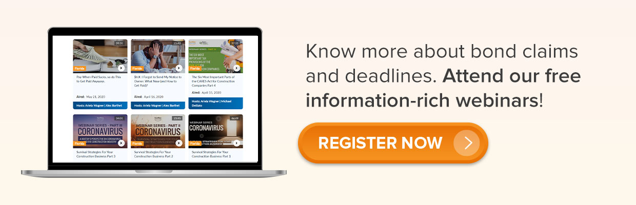 bond claims and deadlines