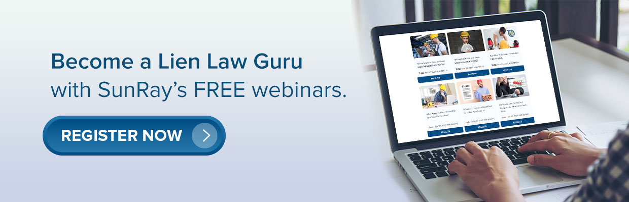 SunRay Lien Law Webinars