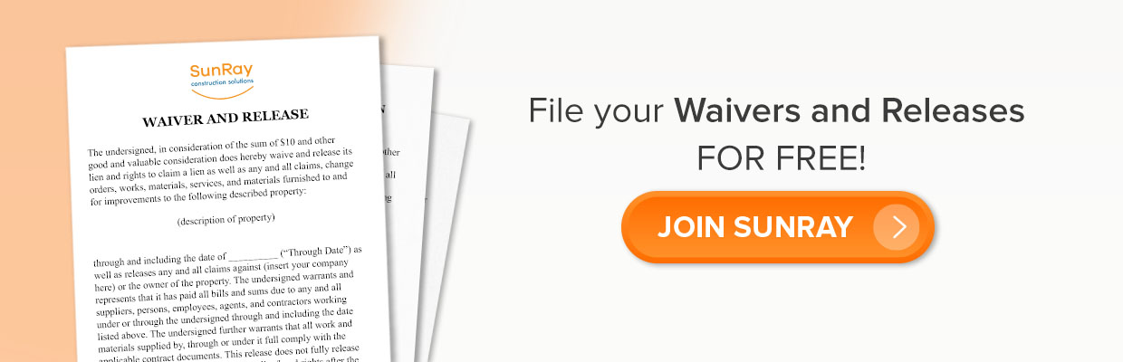 waiver and release upon progress payment