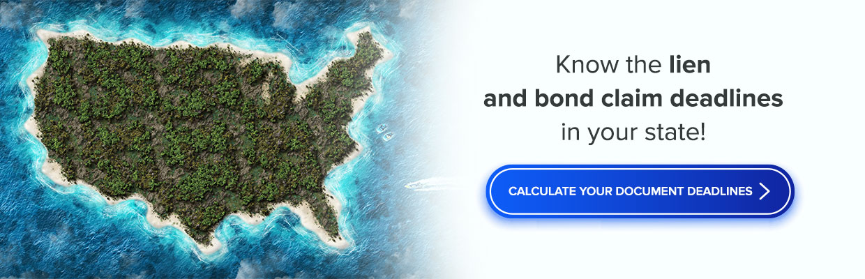 lien and bond claim deadlines