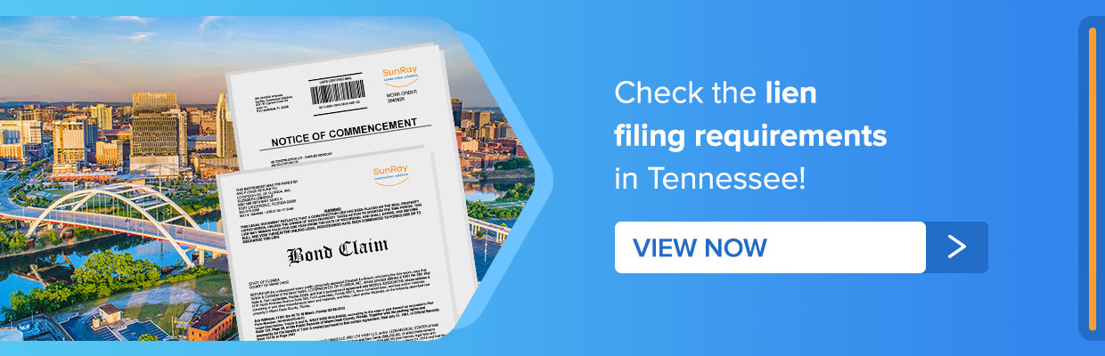 Lien filing requirements Tennessee