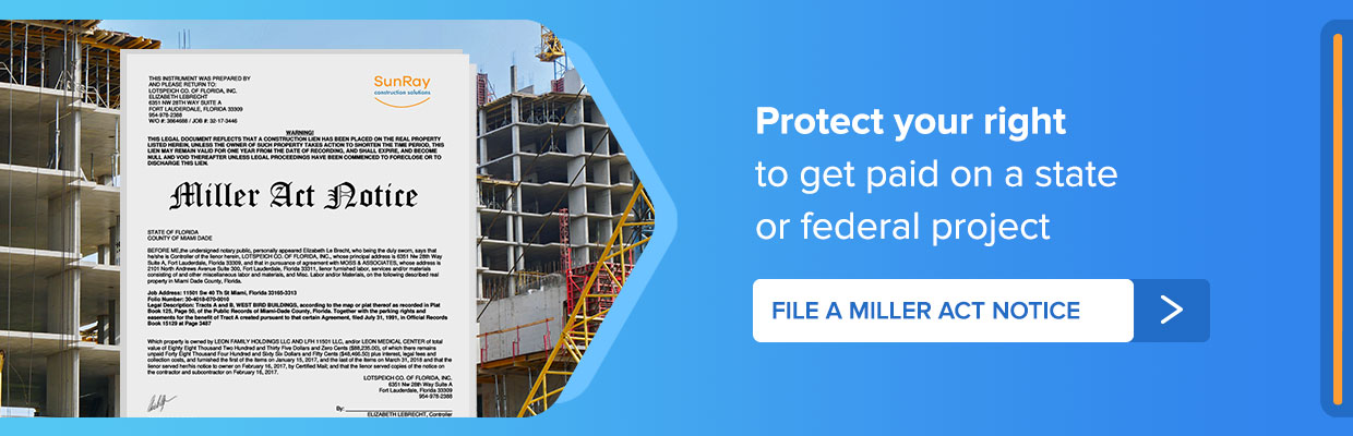 file a miller act notice Tennessee