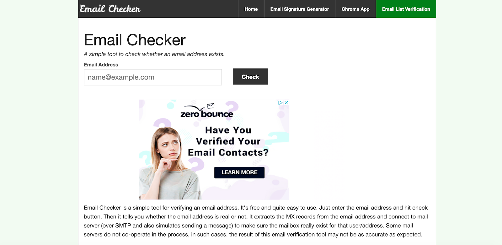 Emailchecker simple