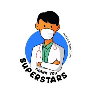 covid sticker doctor