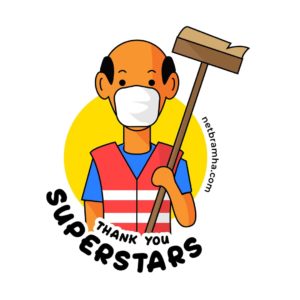 covid superhero cleaners