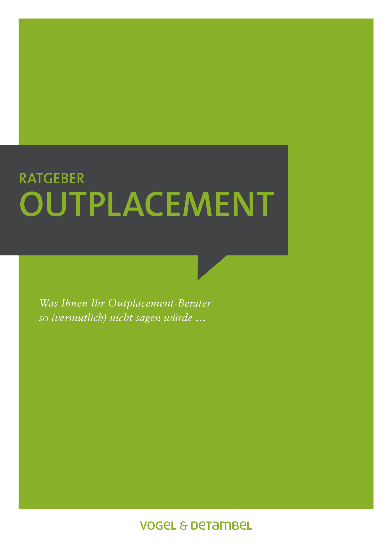 Outplacement Ratgeber Vogel & Detambel
