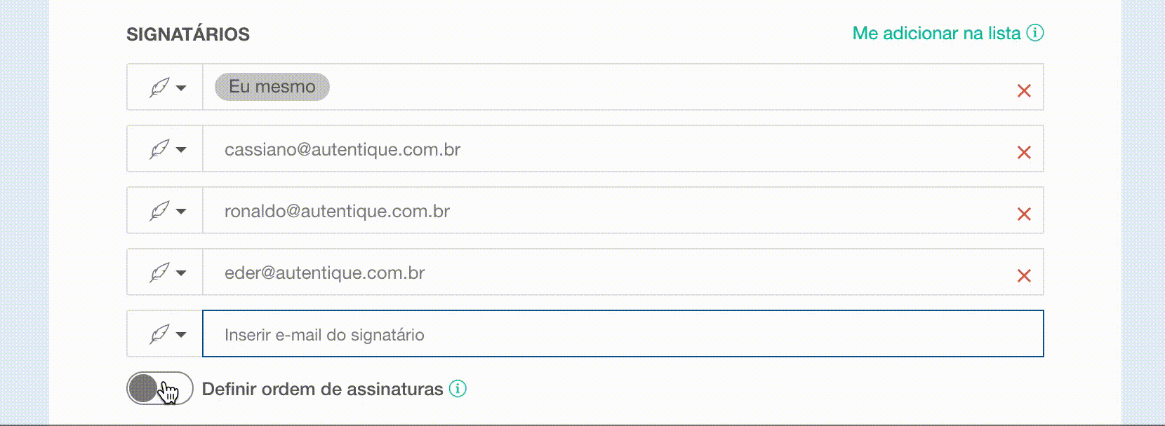 Fluxo de Assinaturas Workflox
