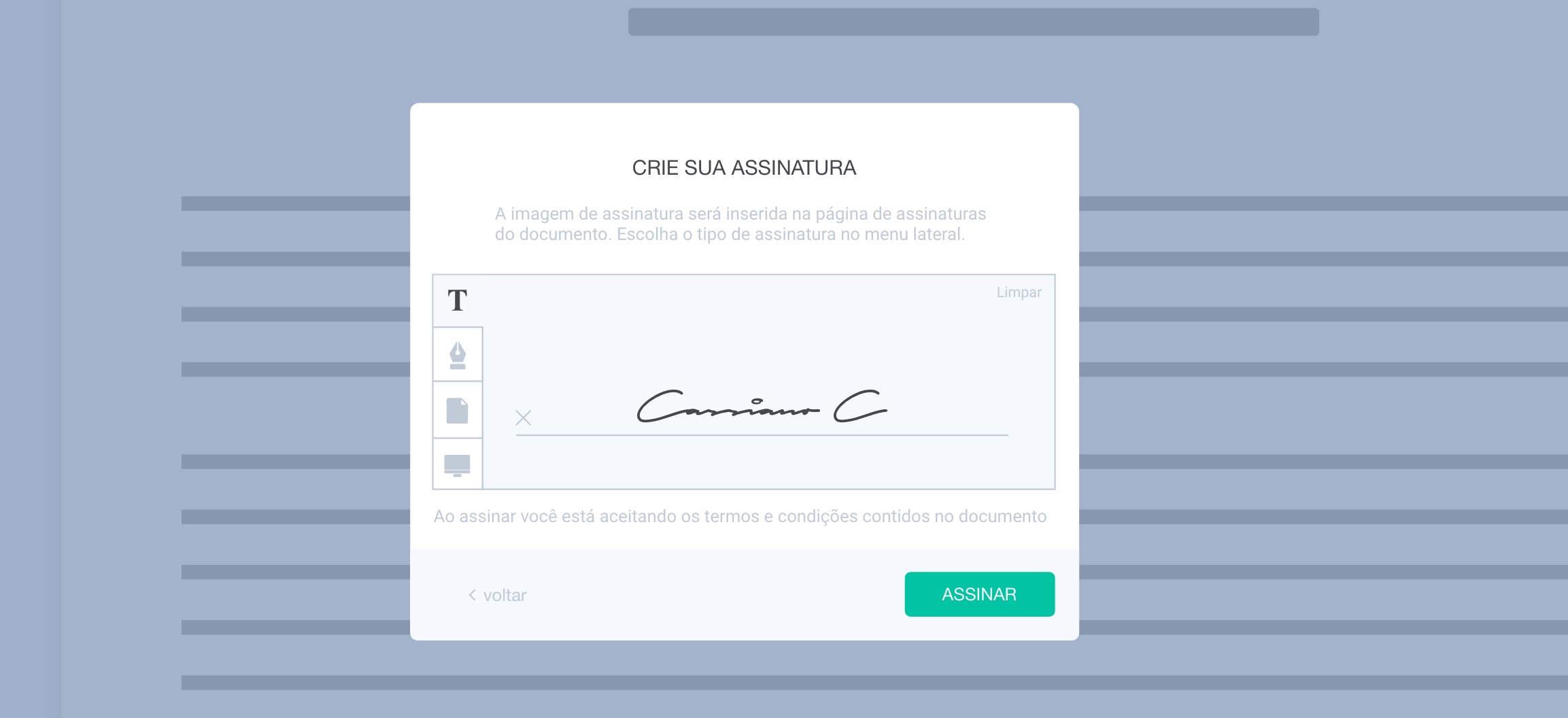 Personalizar Assinatura