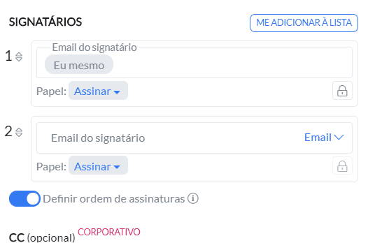 assinatura por link