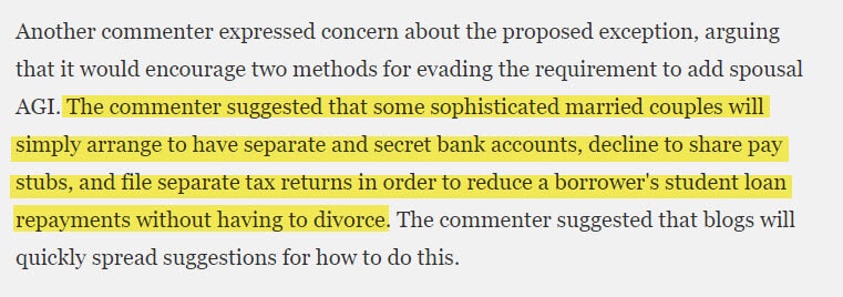 reasonably access spouse information