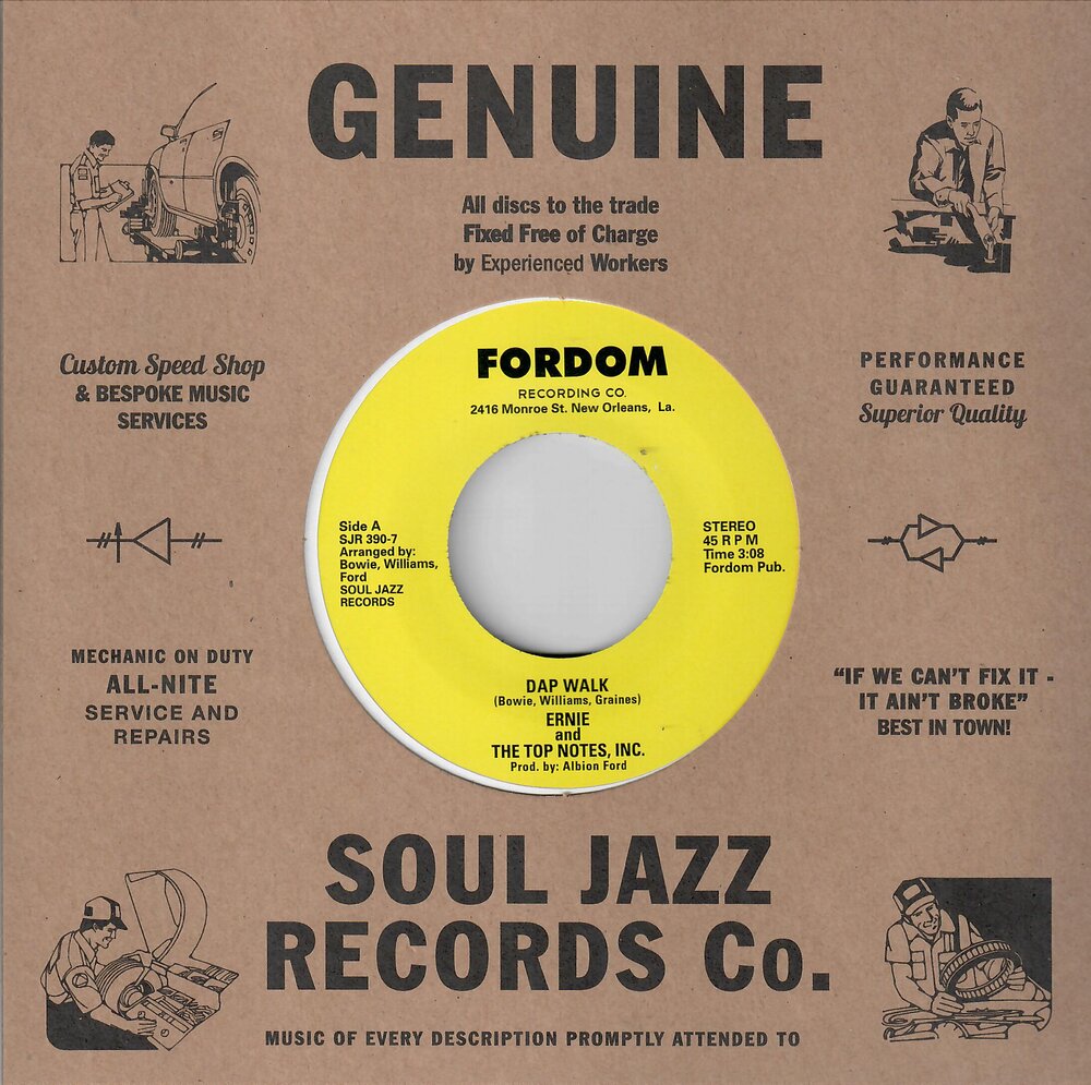 Soul Jazz Rare 7"s: Ernie & the Top Notes - Dap Walk/Things Are Better