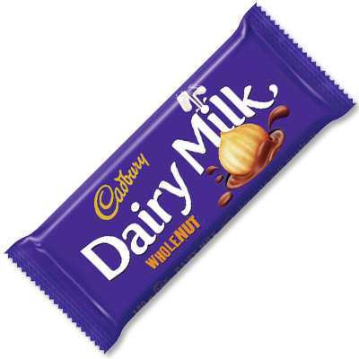Cadbury "Dairy Milk Whole Nut" en tablette (200g)